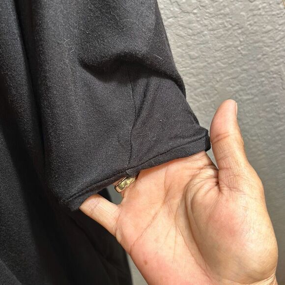 #287 Jacqueline Smith, black/gold and silver embellished tunic top size 2X - Picture 7 of 12